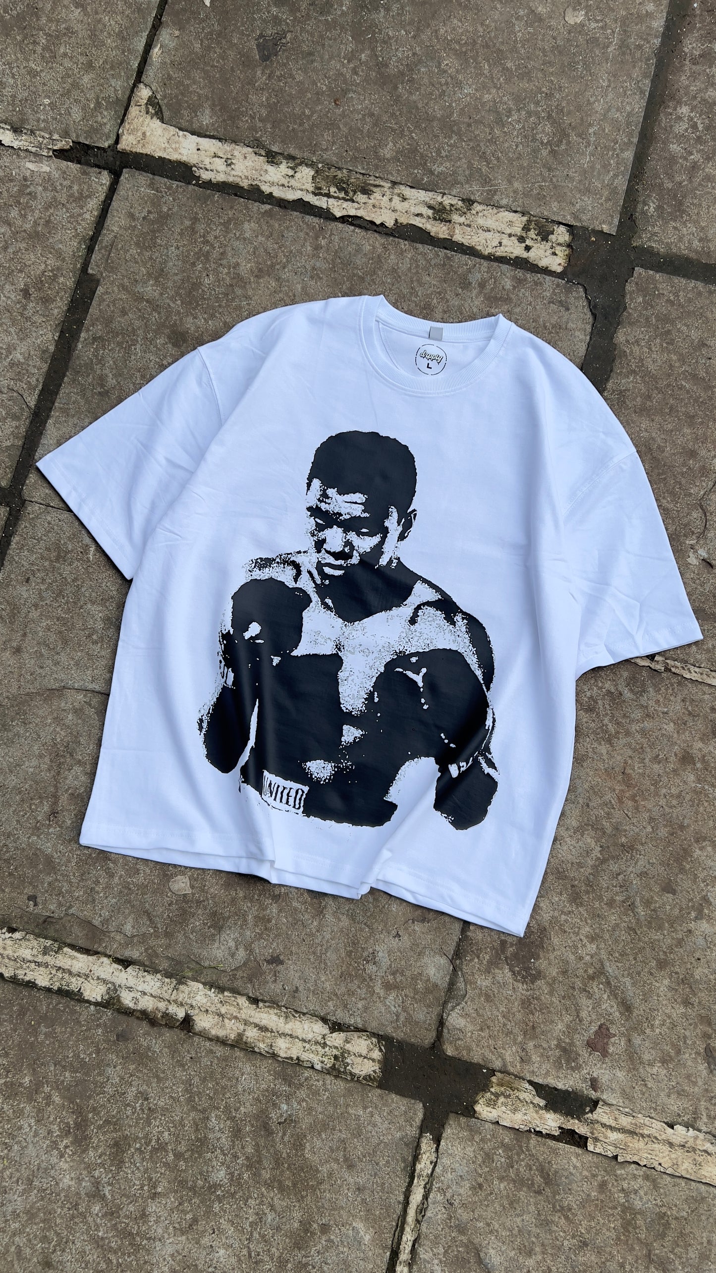 Oversized Muhammad Ali B/W T-shirt - Heavy 250 GSM Cotton