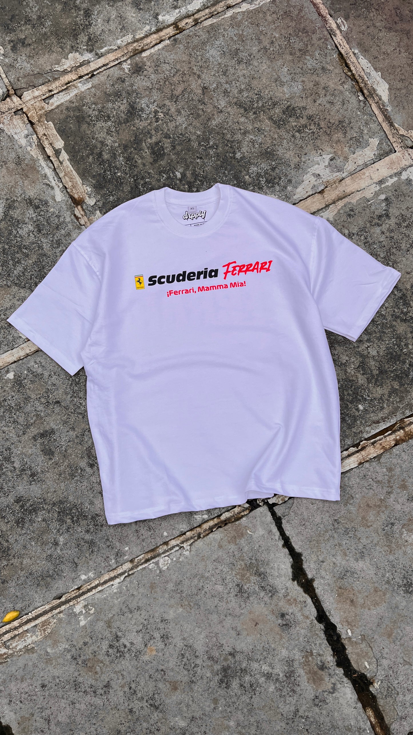 Oversized Ferrari Leclerc Formula 1 T-shirt - Heavy 250 GSM Cotton