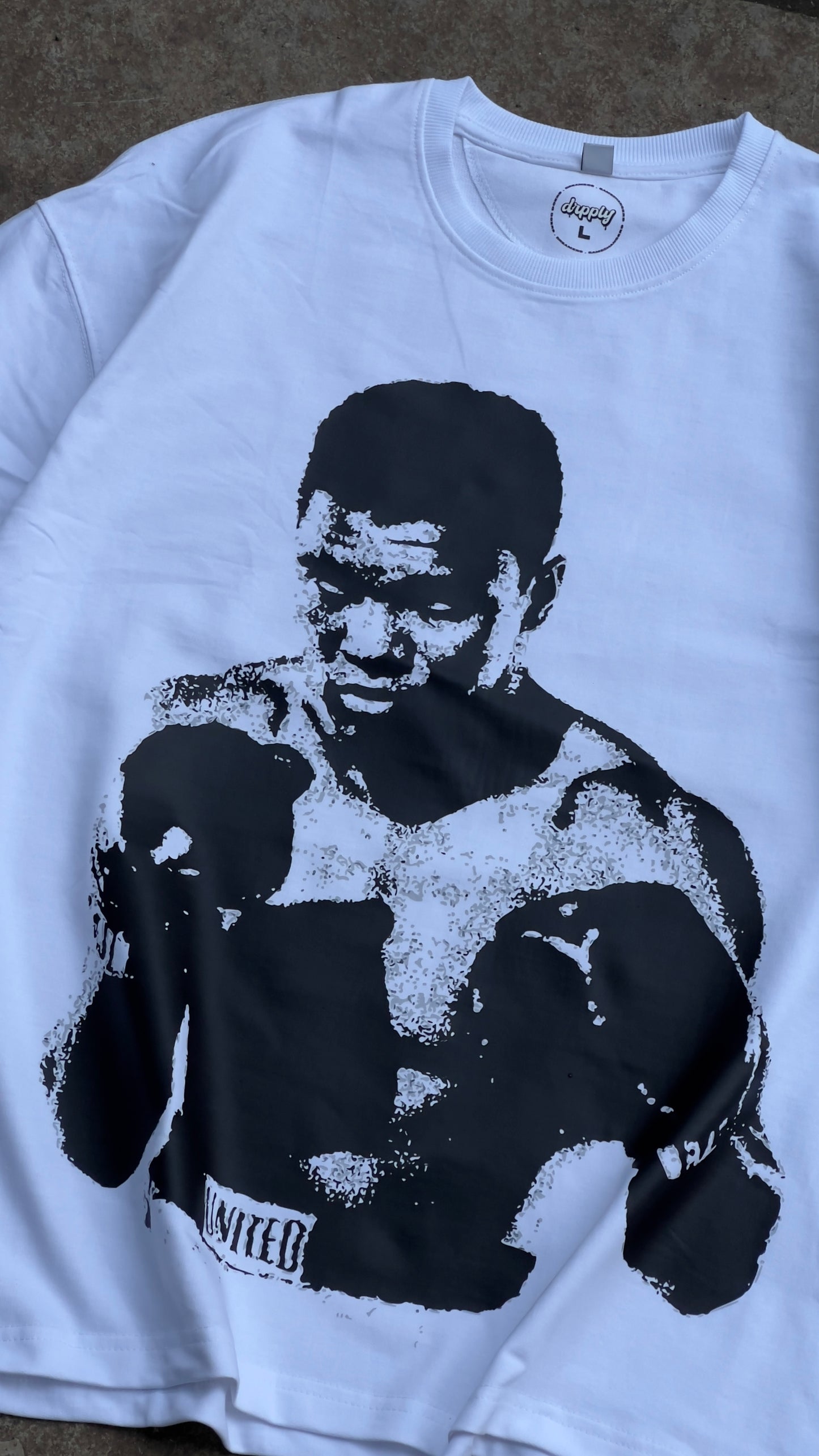 Oversized Muhammad Ali B/W T-shirt - Heavy 250 GSM Cotton