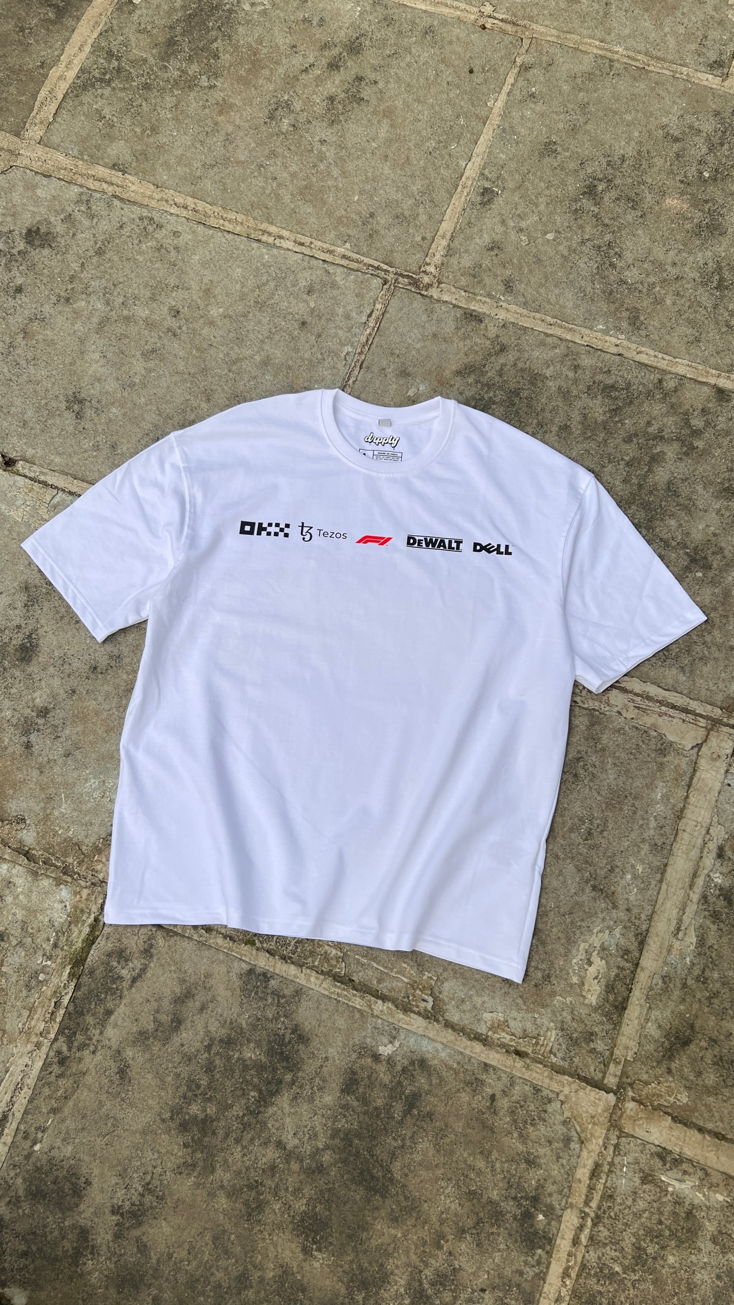 Oversized White Norris Formula 1 T-shirt - Heavy 250 GSM Cotton