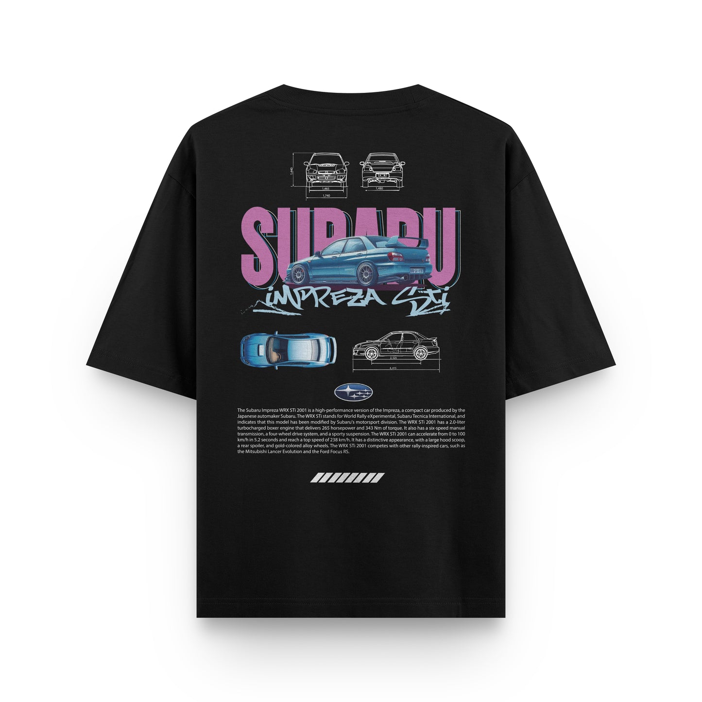 Oversized Subaru T-shirt - Heavy 250 GSM Cotton