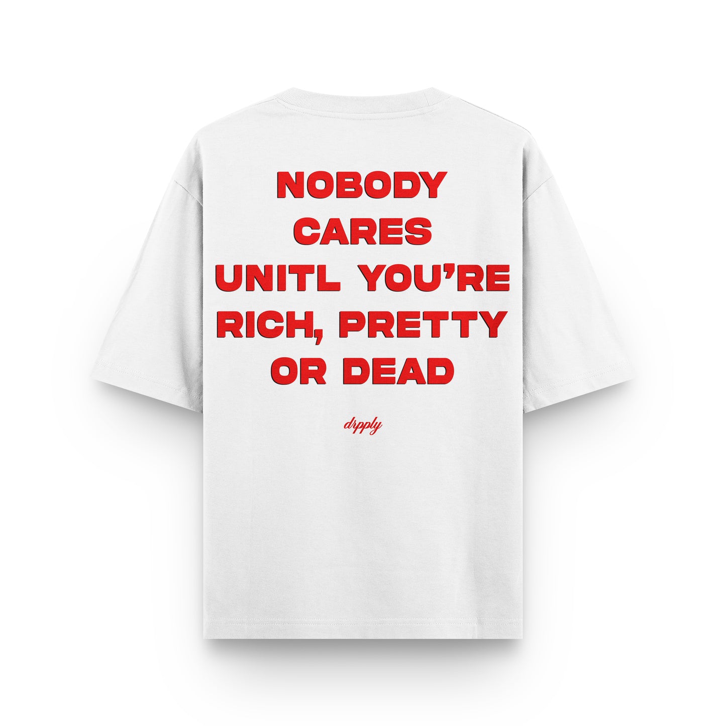 Oversized Nobody Cares T-shirt - Heavy 250 GSM Cotton
