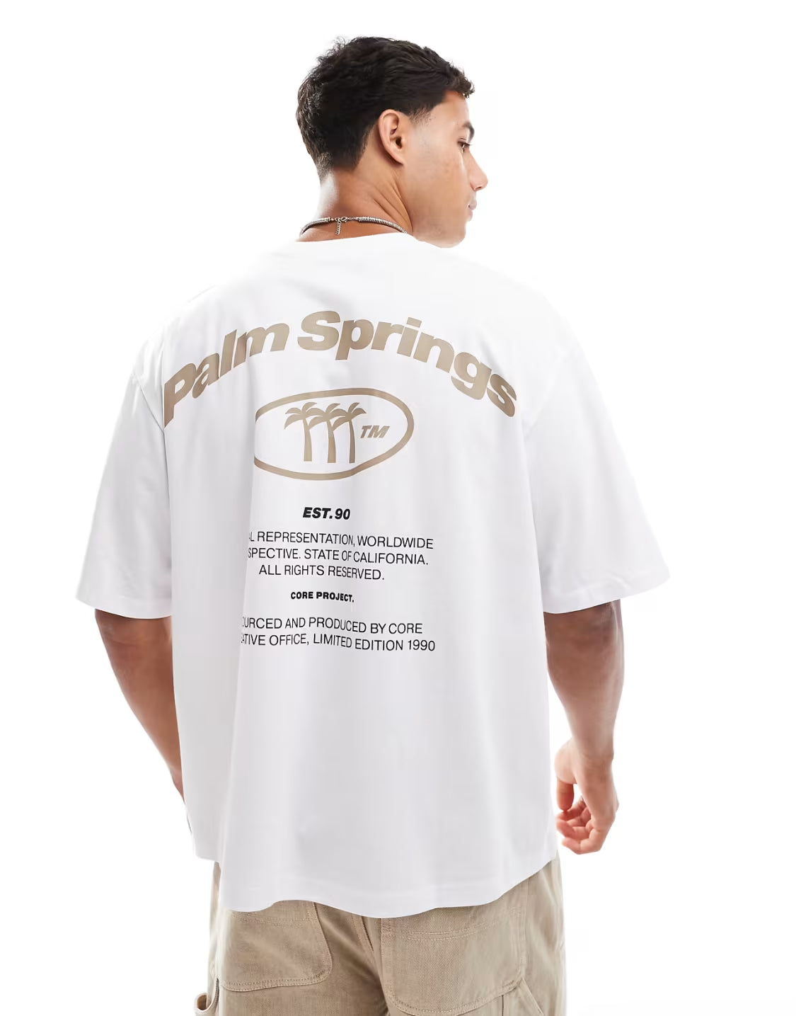 Oversized Palm Springs T-shirt - Heavy 250 GSM Cotton