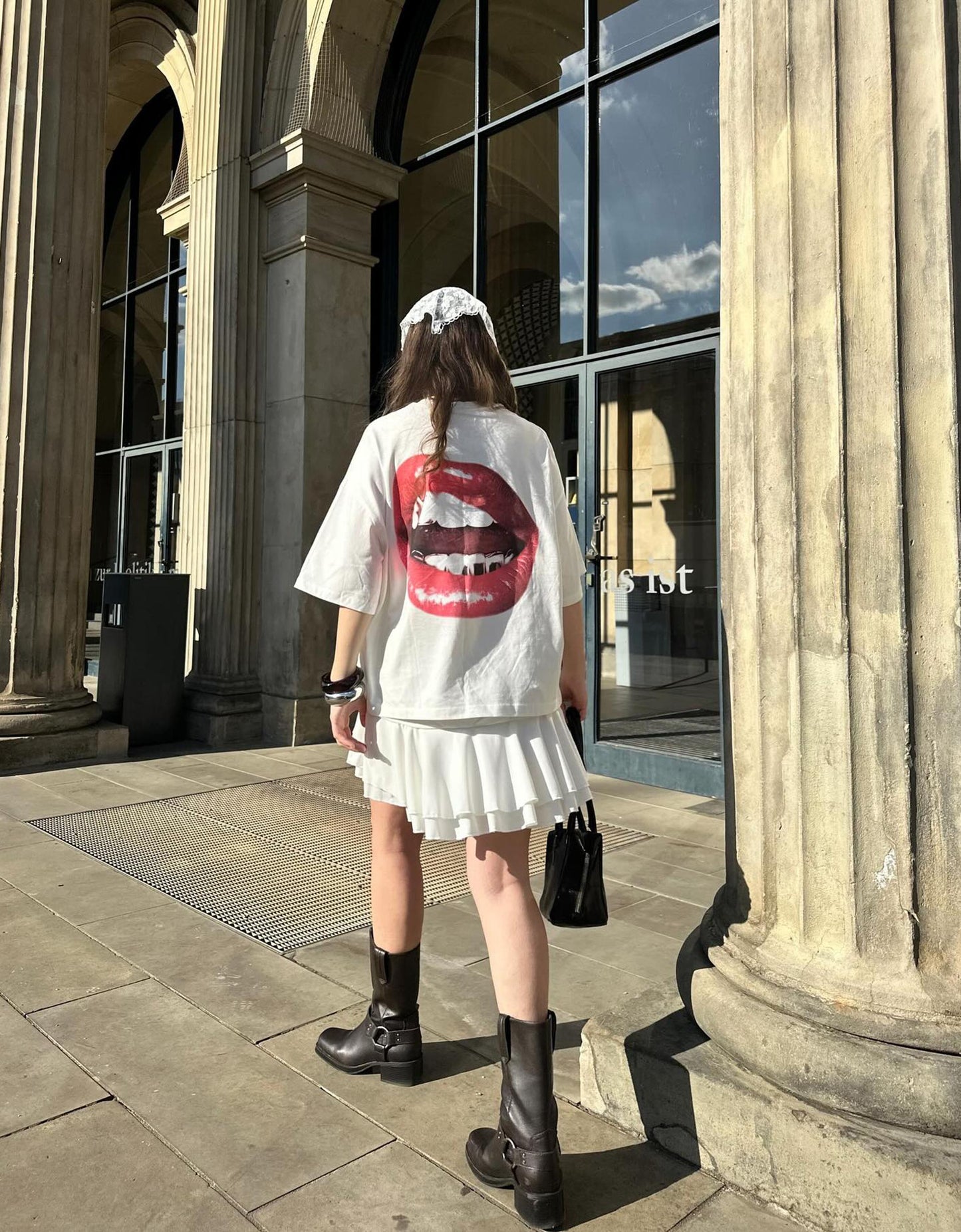 Women Oversized Just Read My Lips T-shirt - Heavy 250 GSM Cotton