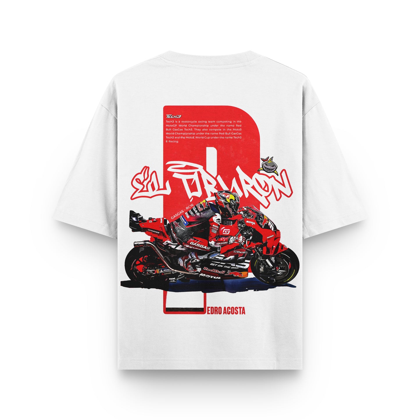 Oversized Edro Acosta MotoGP T-shirt - Heavy 250 GSM Cotton