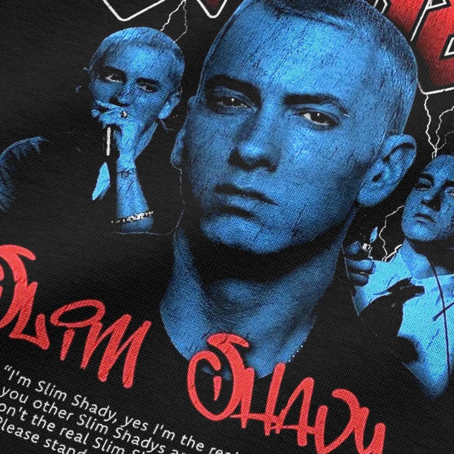 Oversized Eminem Slim Shady T-shirt - Heavy 250 GSM Cotton