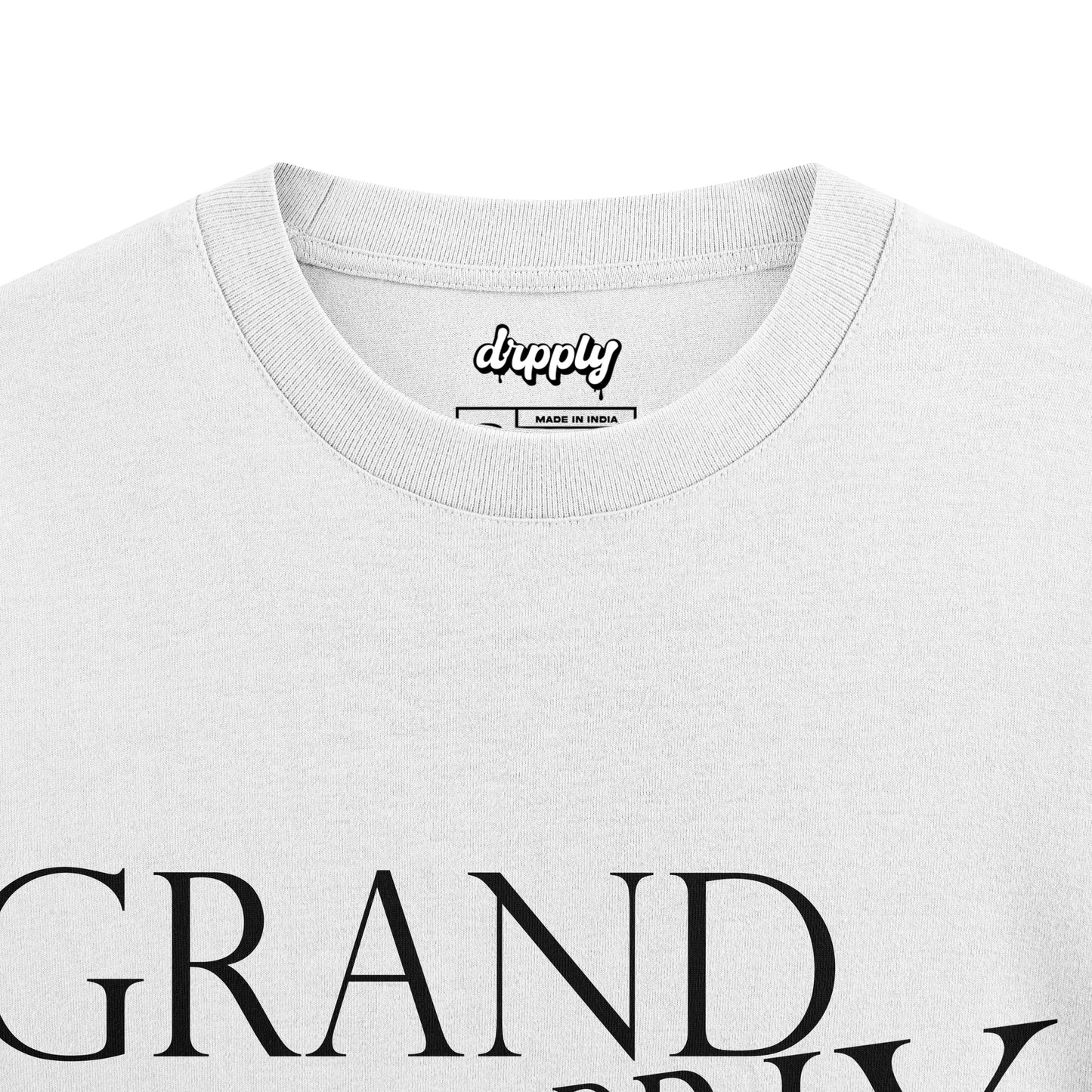 Oversized White Grand Prix T-shirt