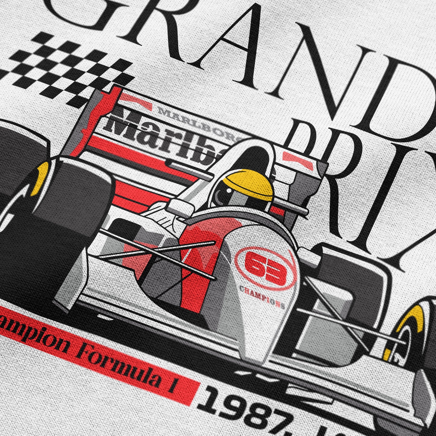 Oversized White Grand Prix T-shirt