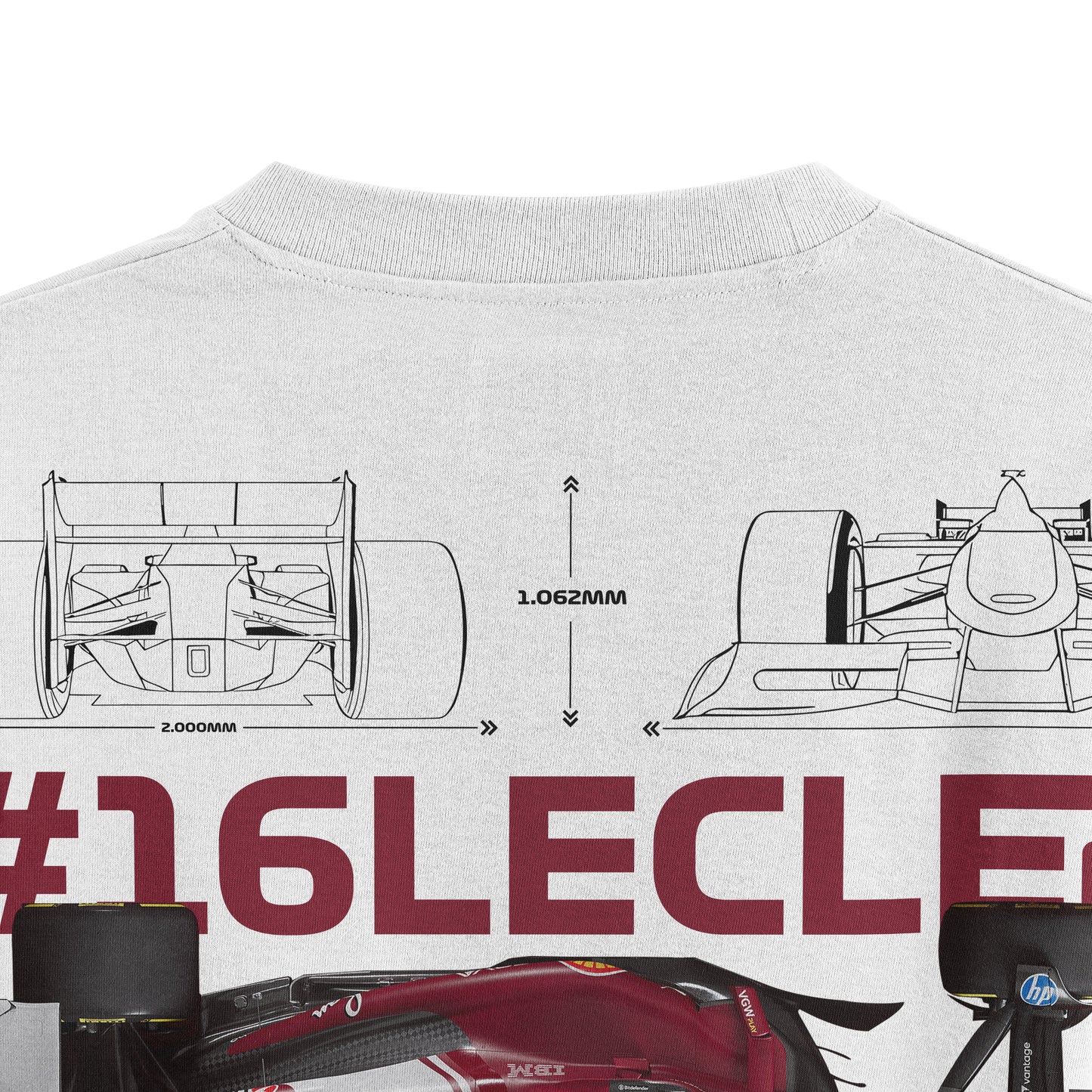 Oversized White SF25 Hamilton T-shirt - Heavy 250 GSM Cotton