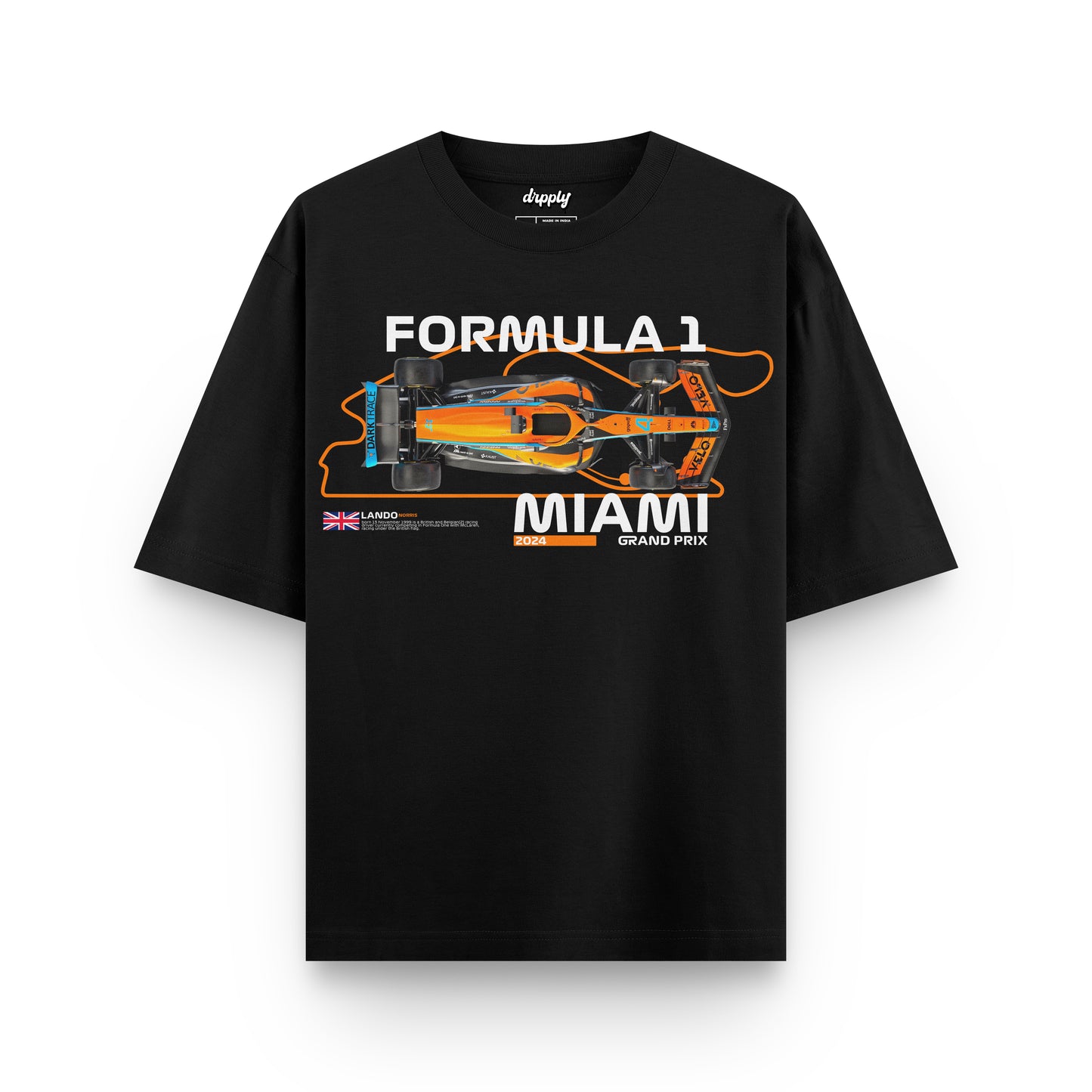 Oversized Black F1 Miami Lando Norris T-shirt