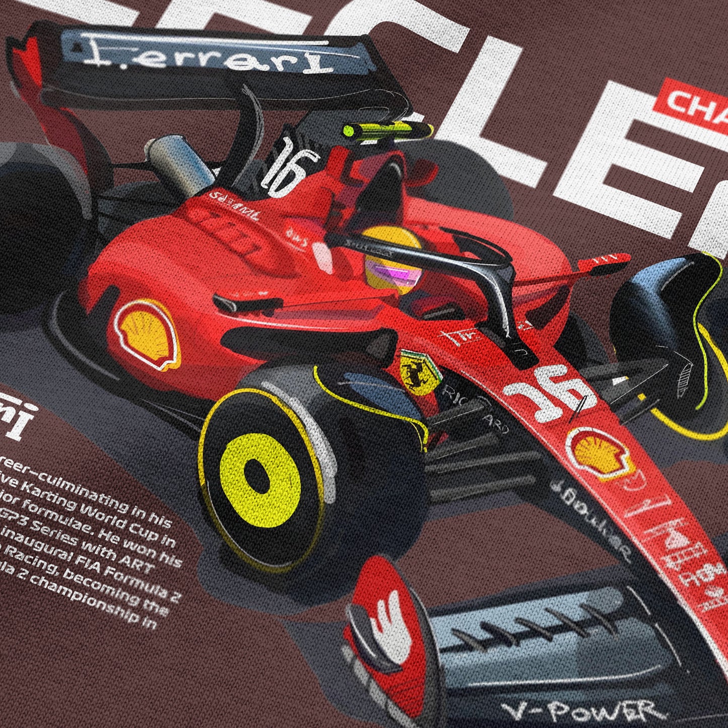 Oversized Brown Charles Leclerc T-shirt