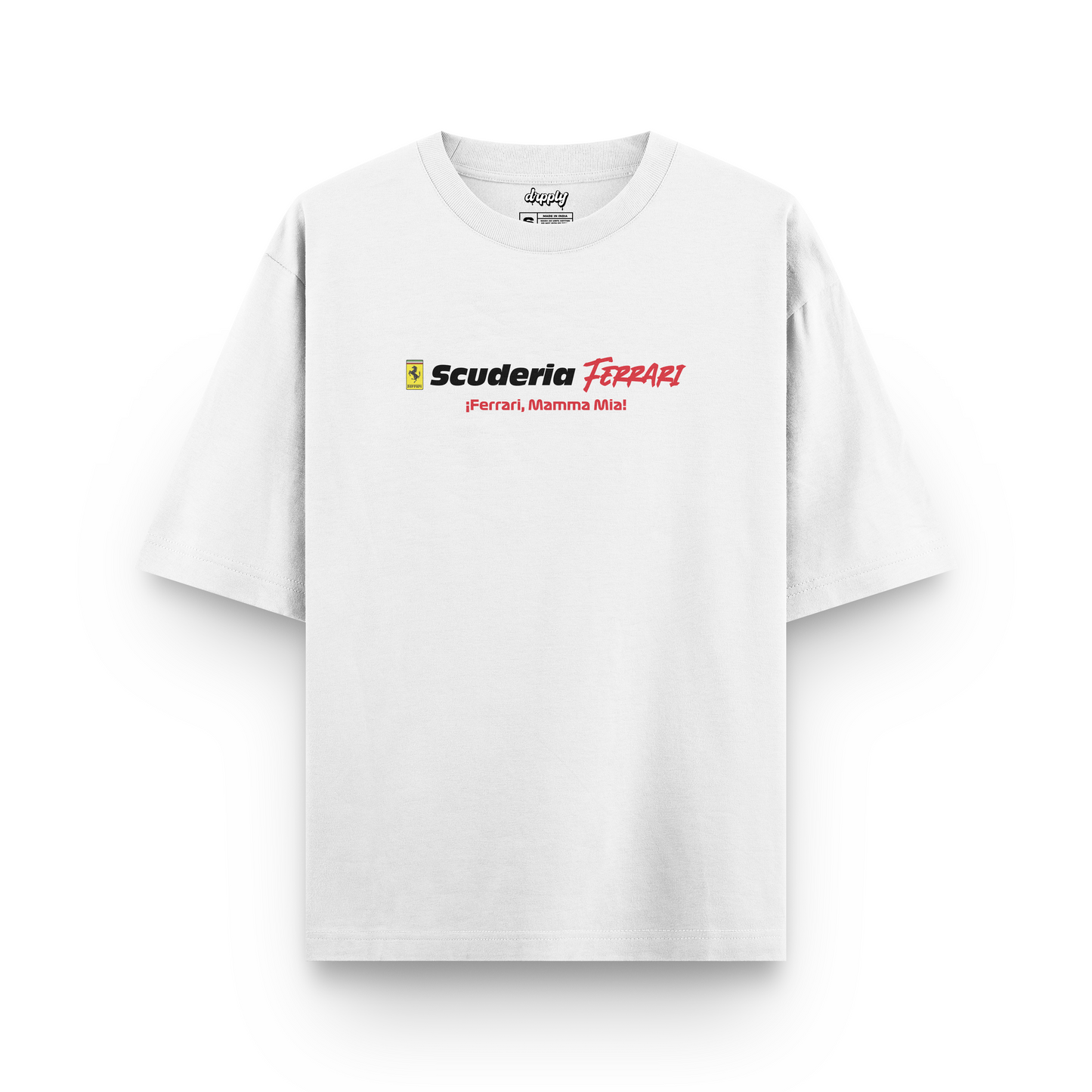 Oversized Ferrari Leclerc Formula 1 T-shirt - Heavy 250 GSM Cotton