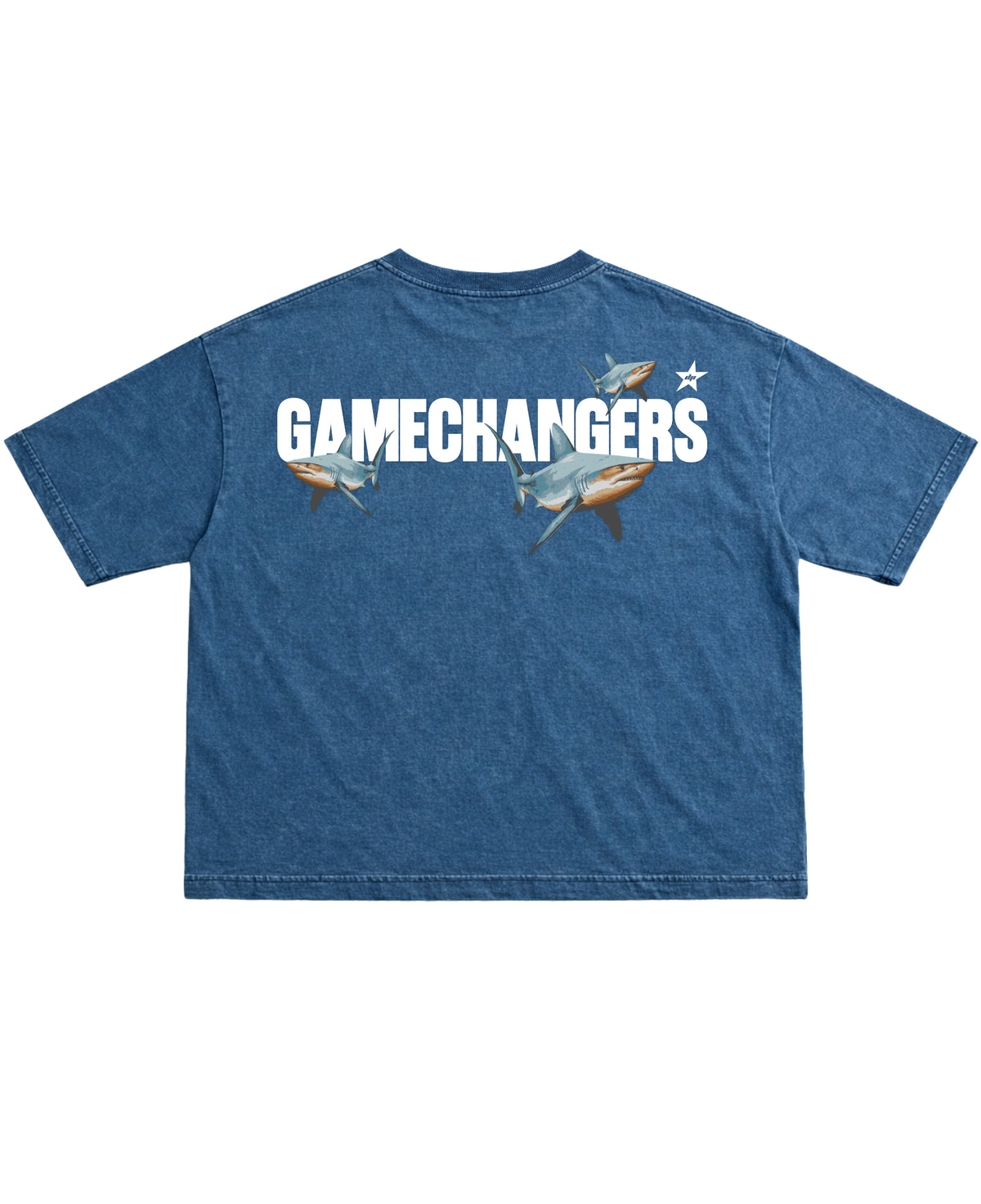 Denim Wash Boxy Fit T-shirt Back Design