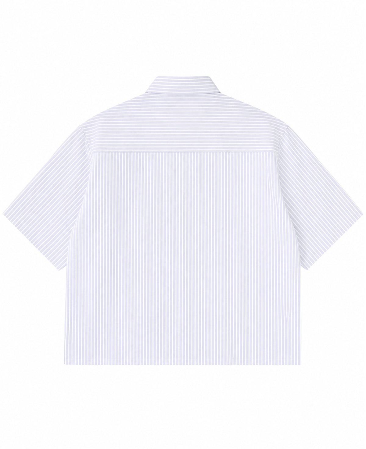 Blue Striped Oxford Boxy Shirt Back Design
