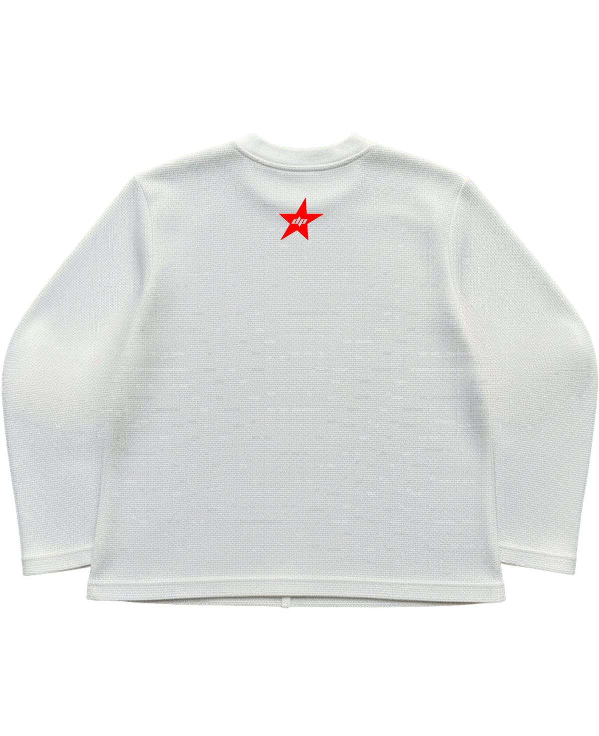 Off-white waffle knit oversized full-sleeve Back Design