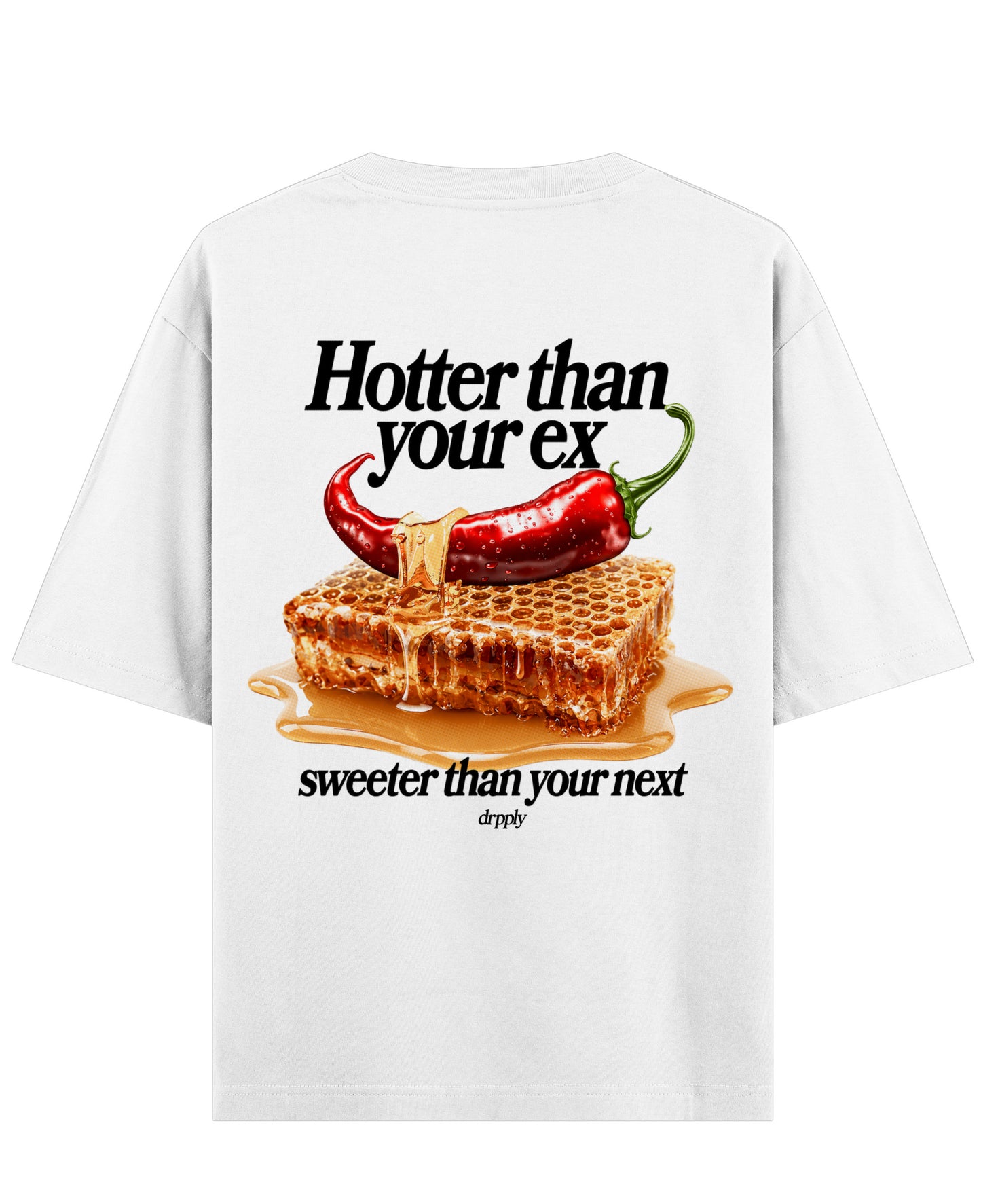 White Oversized T-shirt Back Design