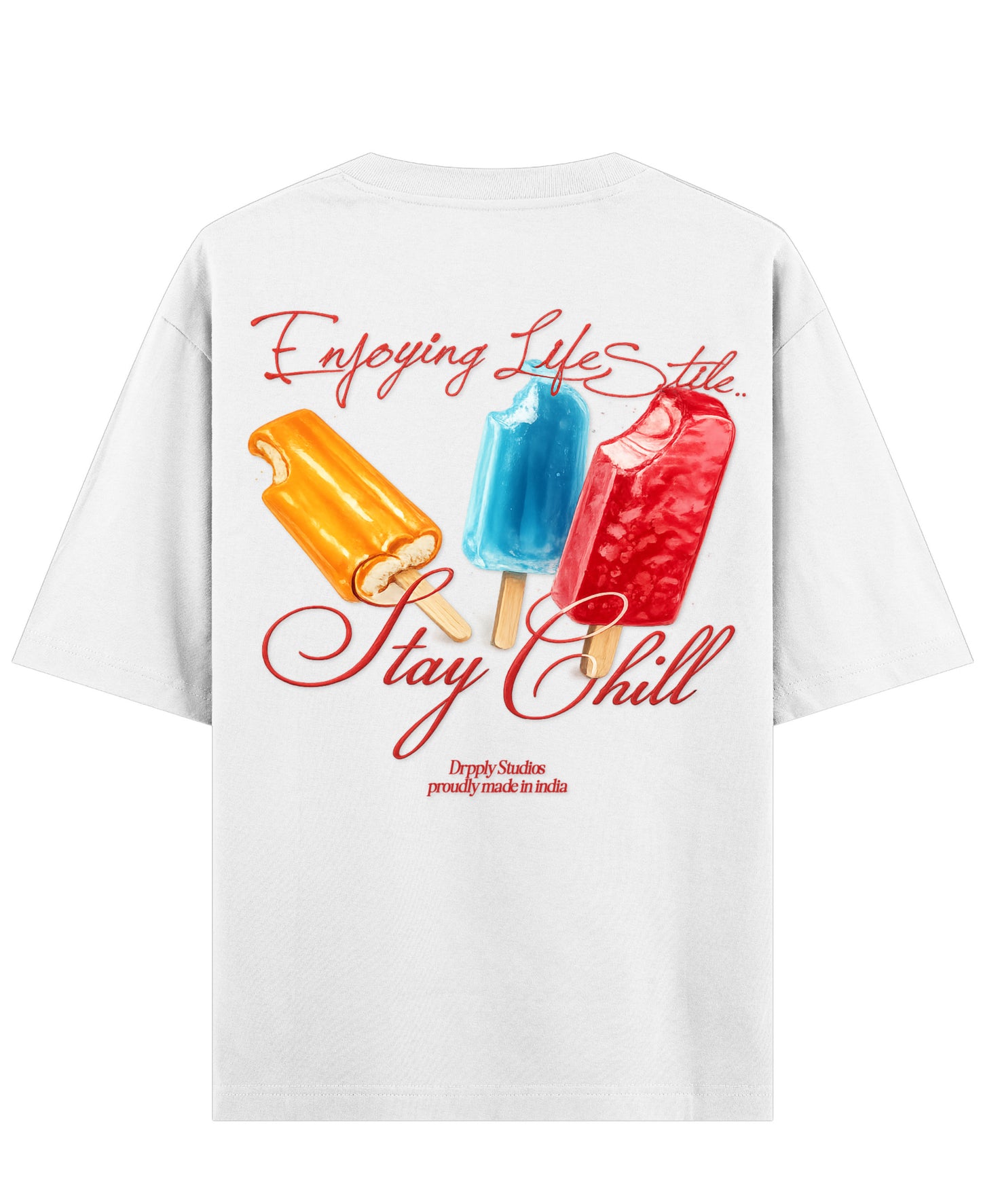 White Oversized T-shirt Back Design