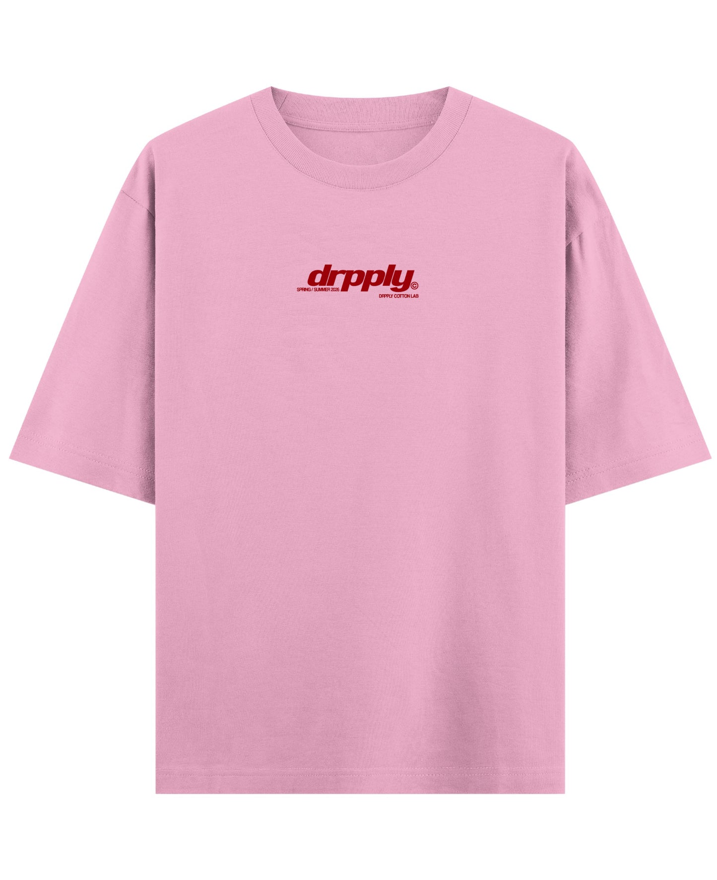 Baby Pink Oversized T-Shirt Front Design