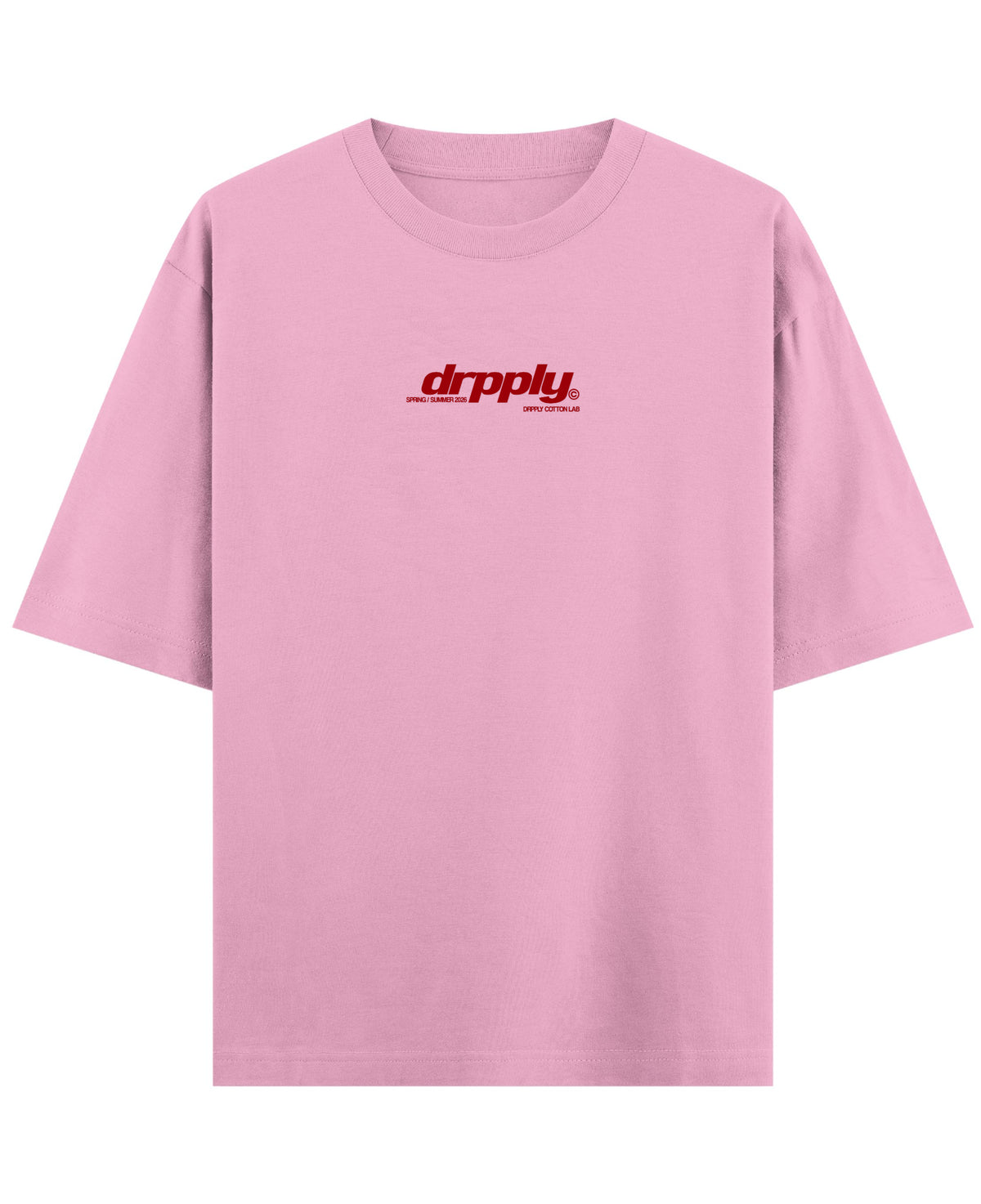 Baby Pink Oversized T-Shirt Front Design