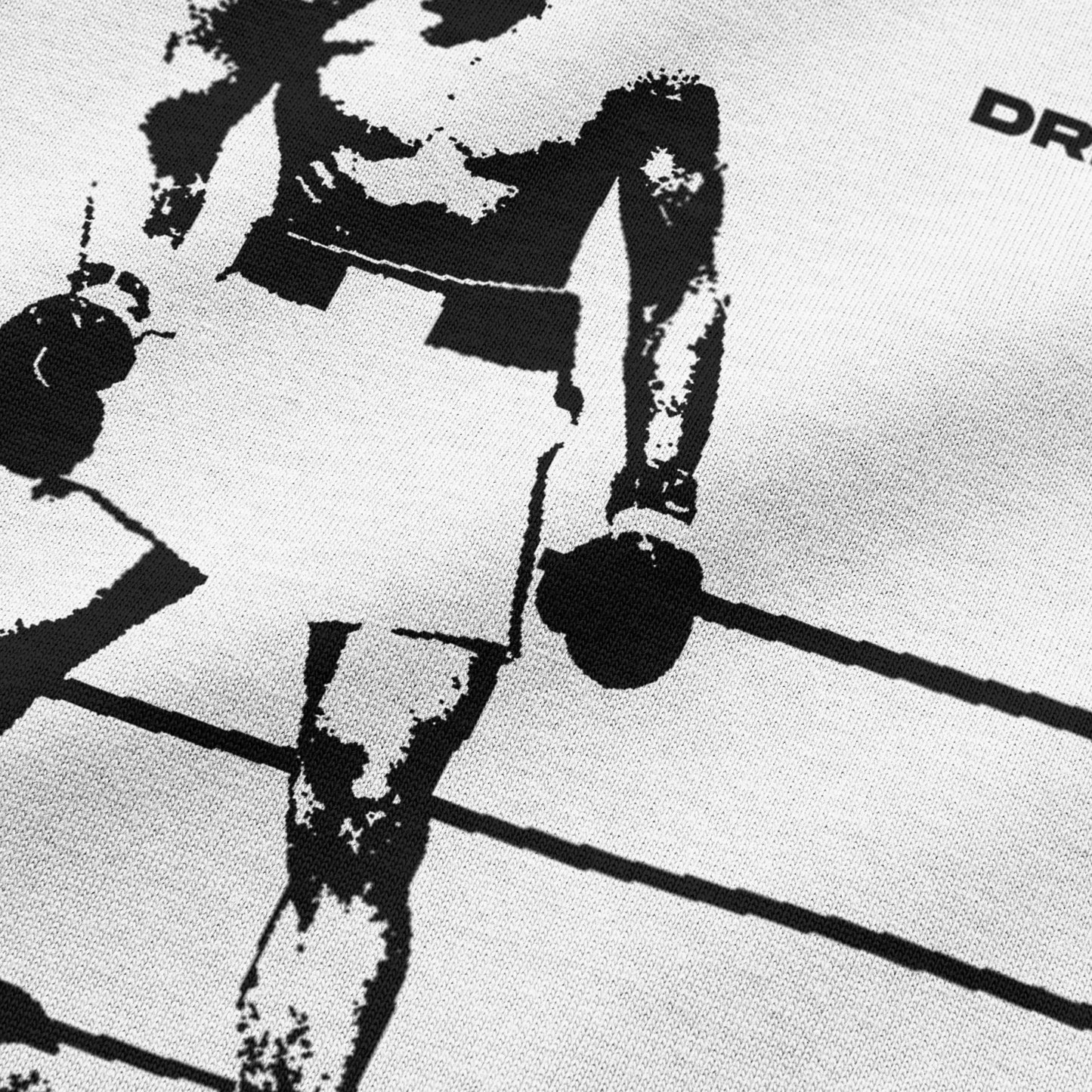 Oversized Muhammad Ali Drpply B/W T-shirt - Heavy 250 GSM Cotton