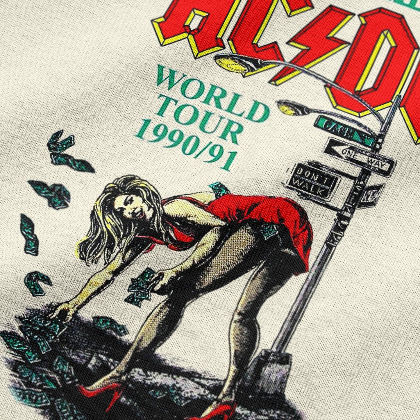 Oversized ACDC Money Talks T-shirt - Heavy 250 GSM Cotton