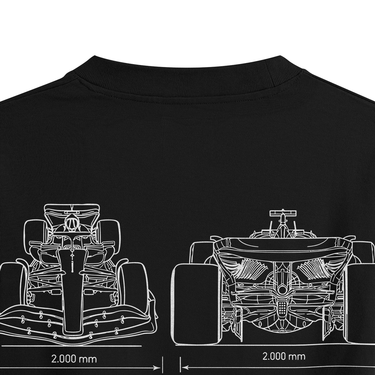 Oversized Black Norris Formula 1 T-shirt - Heavy 250 GSM Cotton