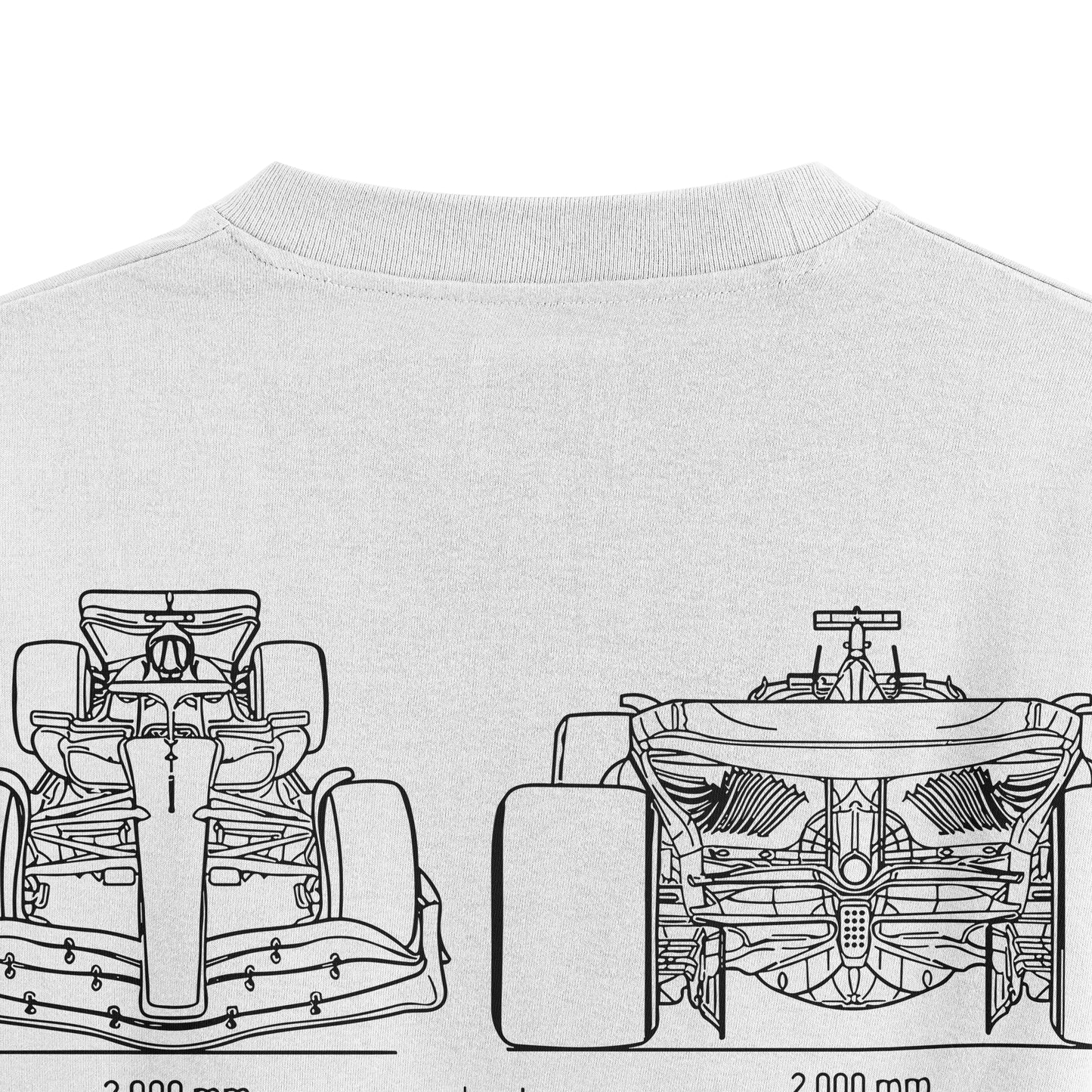 Oversized White Norris Formula 1 T-shirt - Heavy 250 GSM Cotton