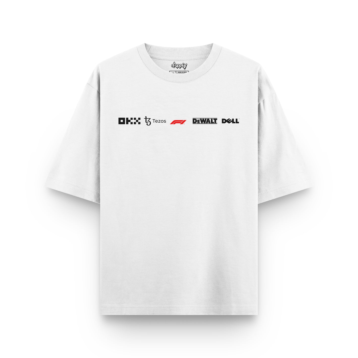 Oversized White Norris Formula 1 T-shirt - Heavy 250 GSM Cotton