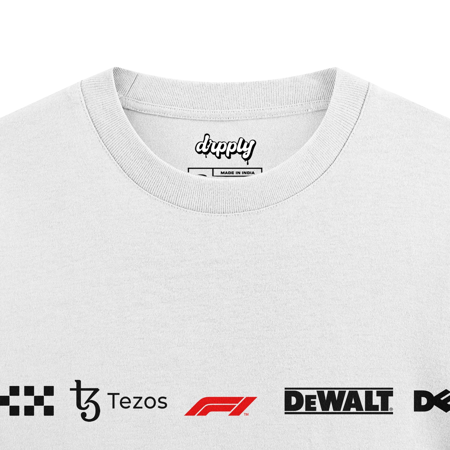 Oversized White Norris Formula 1 T-shirt - Heavy 250 GSM Cotton