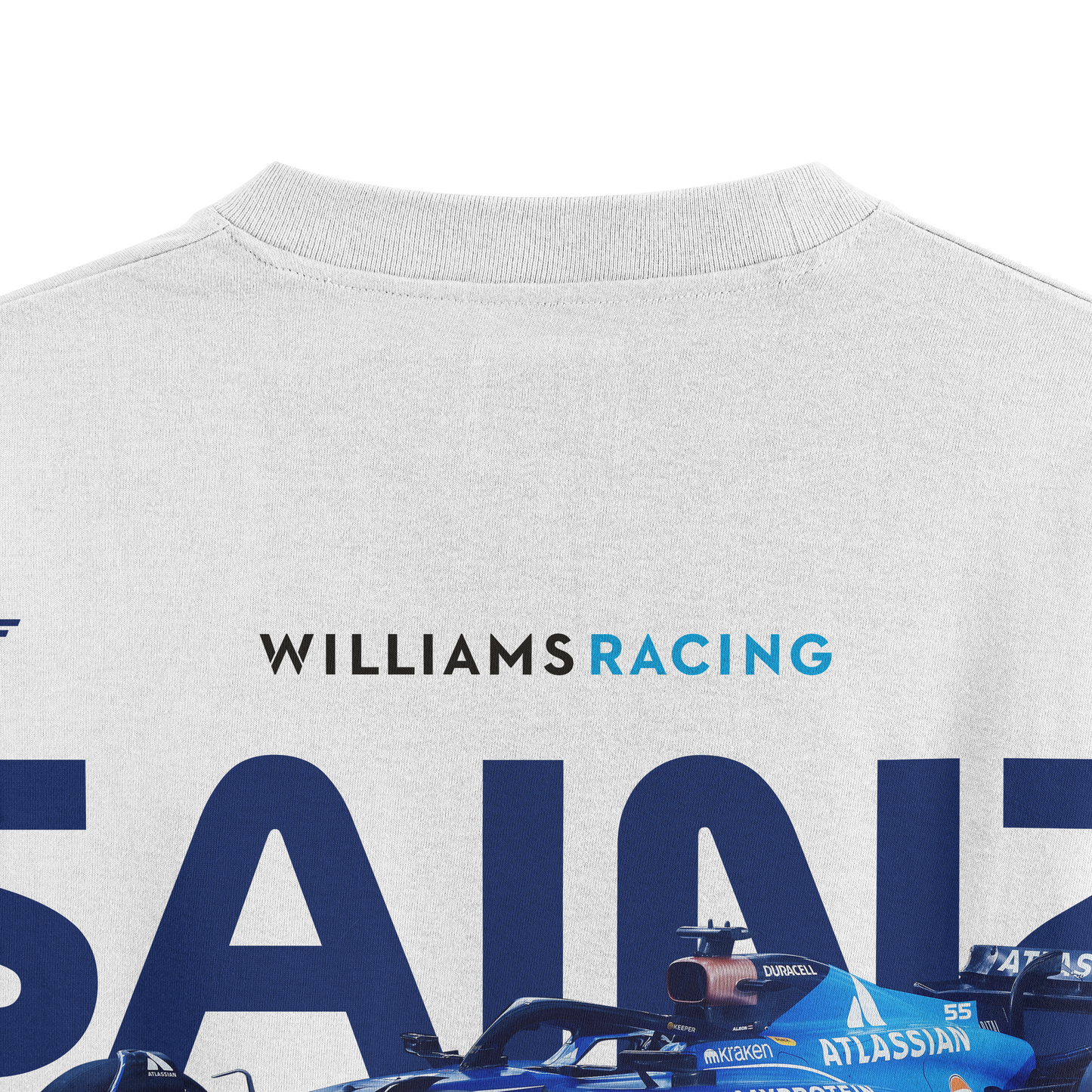 Oversized White SAINZ T-shirt - Heavy 250 GSM Cotton