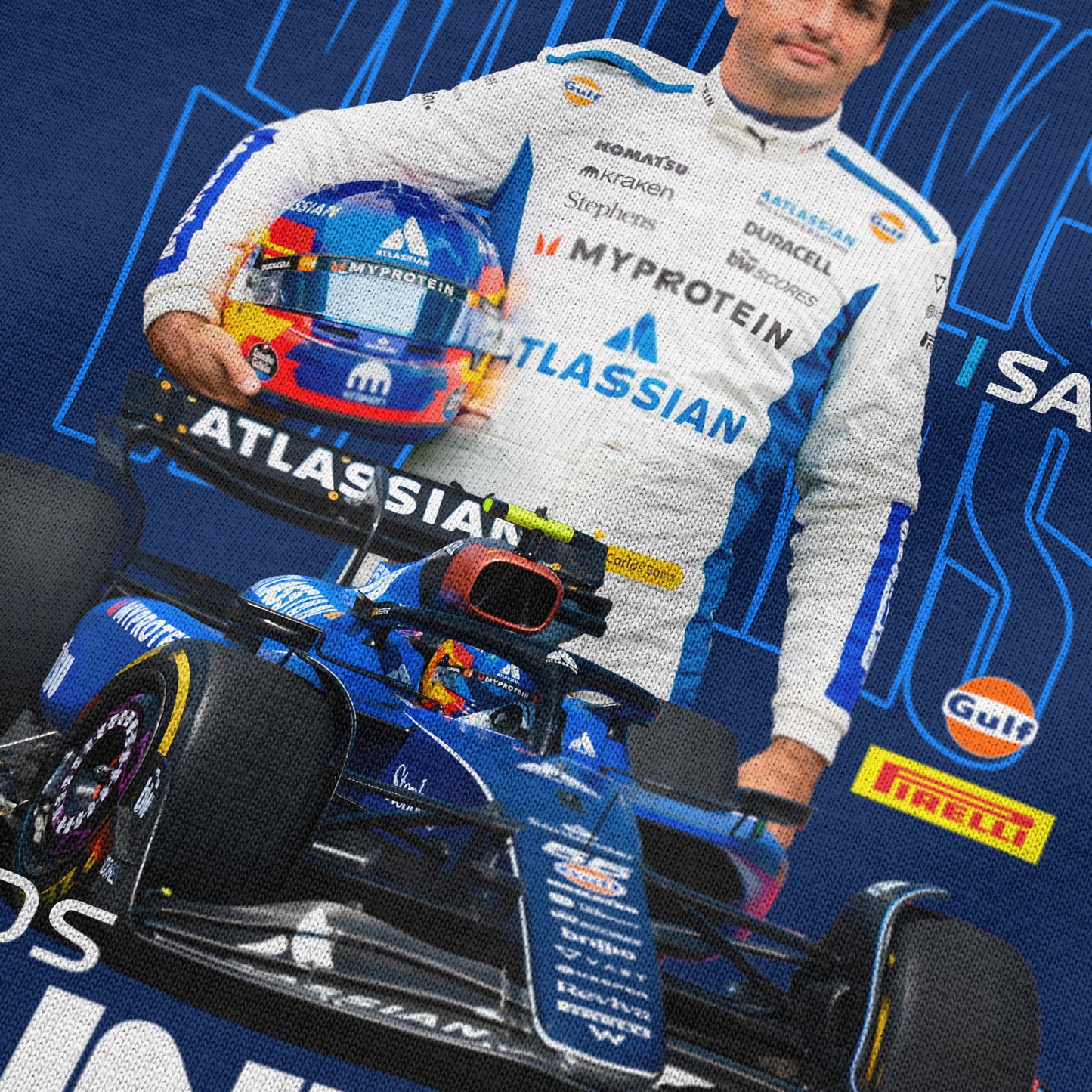 Oversized Navy Blue Carlos Sainz T-shirt