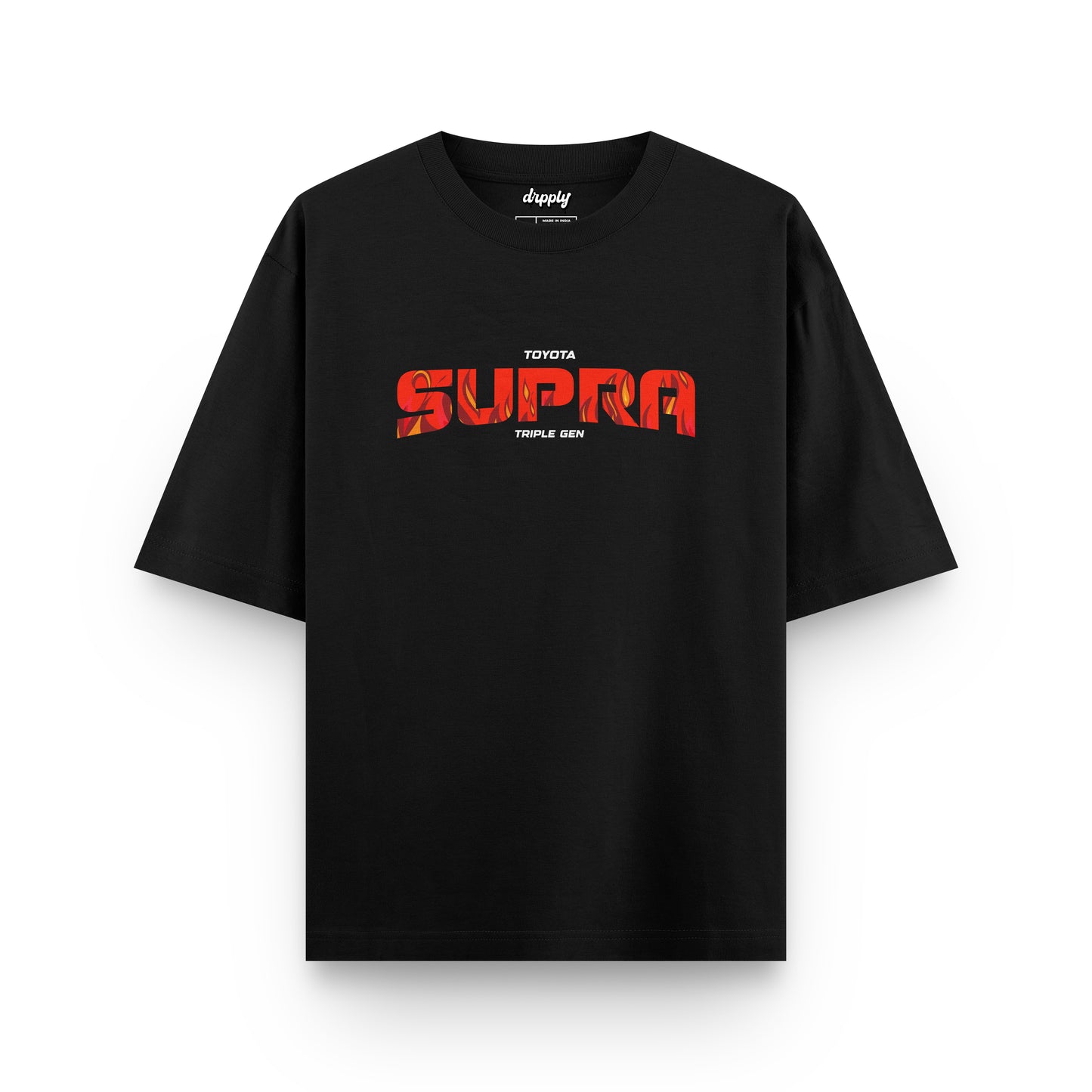 Oversized Black Toyota Supra T-shirt - Heavy 250 GSM Cotton