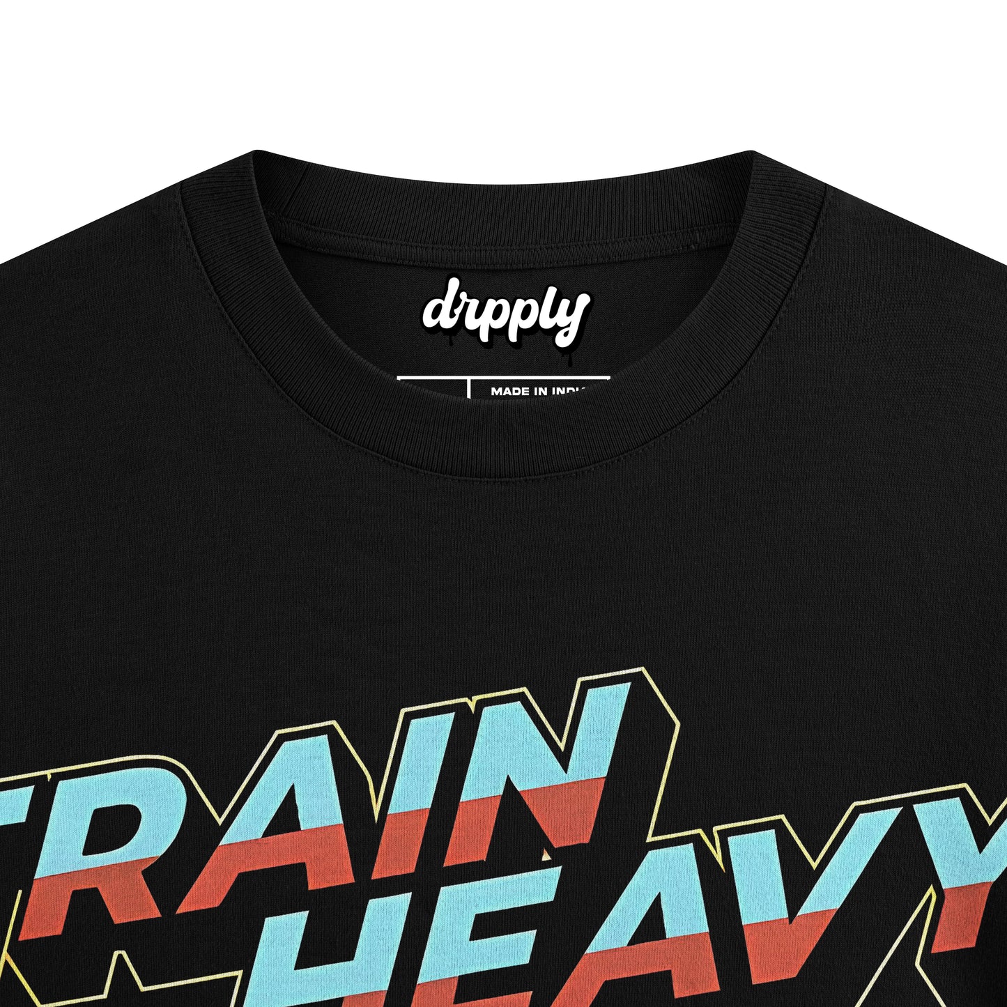 Oversized Train Heavy Graphic Gym T-shirt - Heavy 250 GSM Cotton