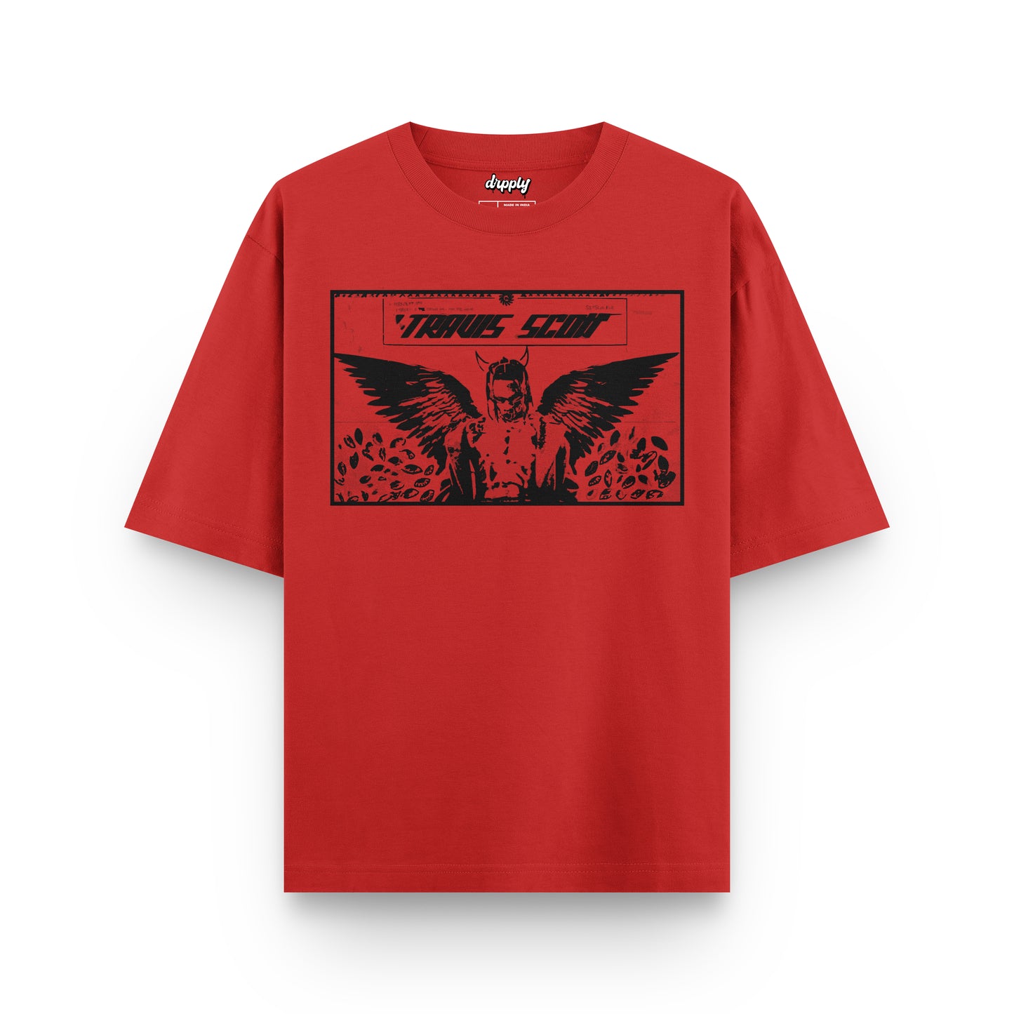 Oversized Red Travis Scott T-shirt