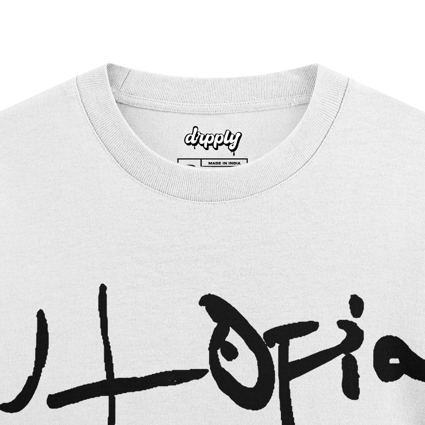 Oversized Travis Scott Utopia White T-shirt - Heavy 250 GSM Cotton