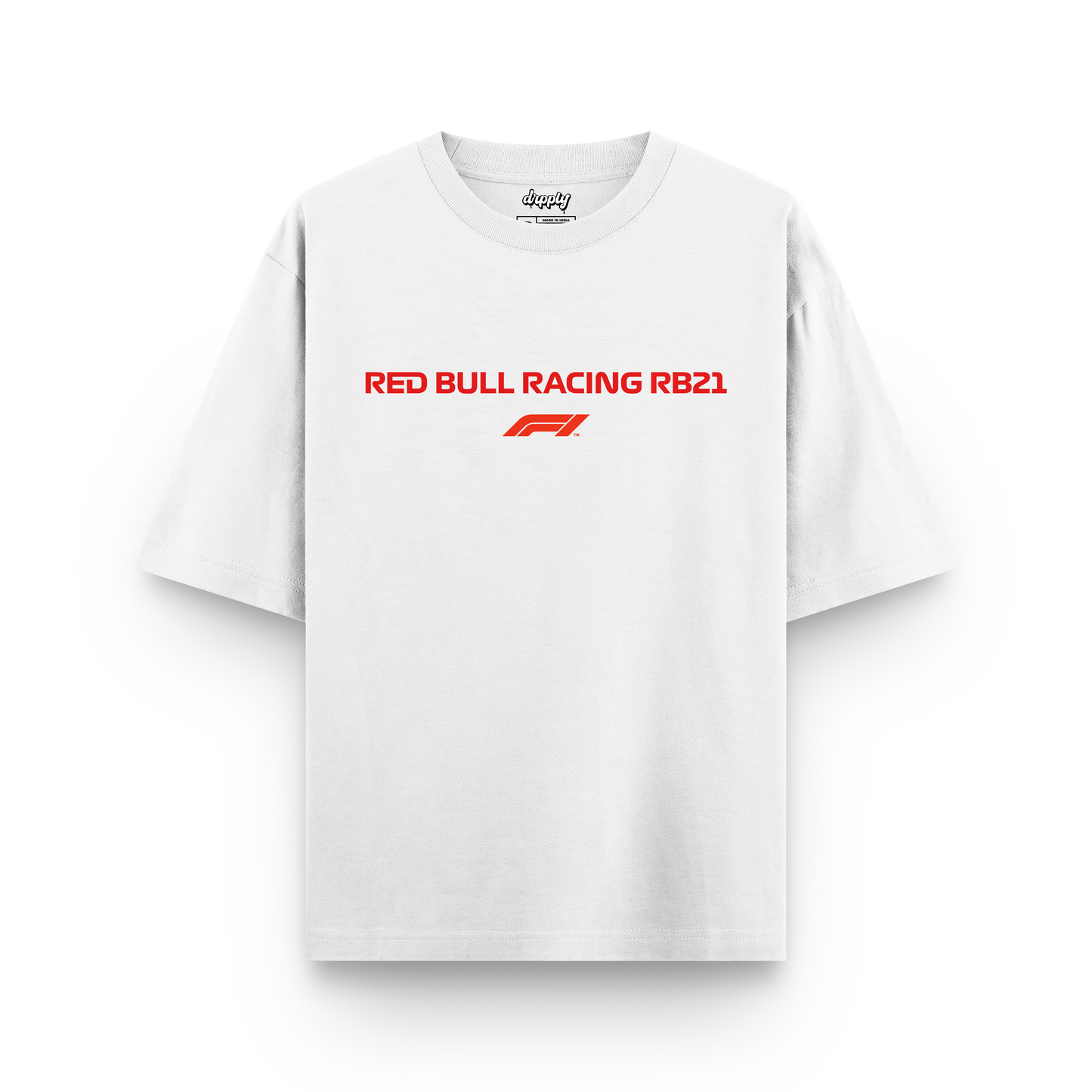 Oversized White Verstappen T-shirt - Heavy 250 GSM Cotton