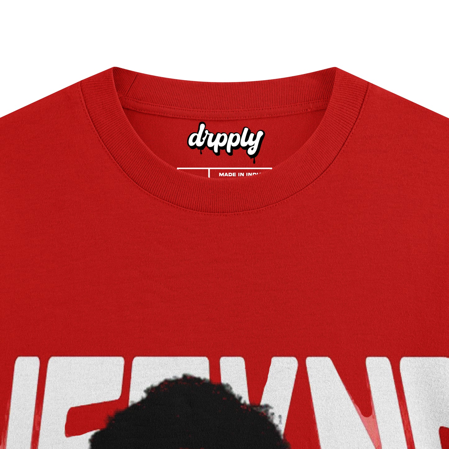 Oversized Red Weeknd T-shirt - Heavy 250 GSM Cotton