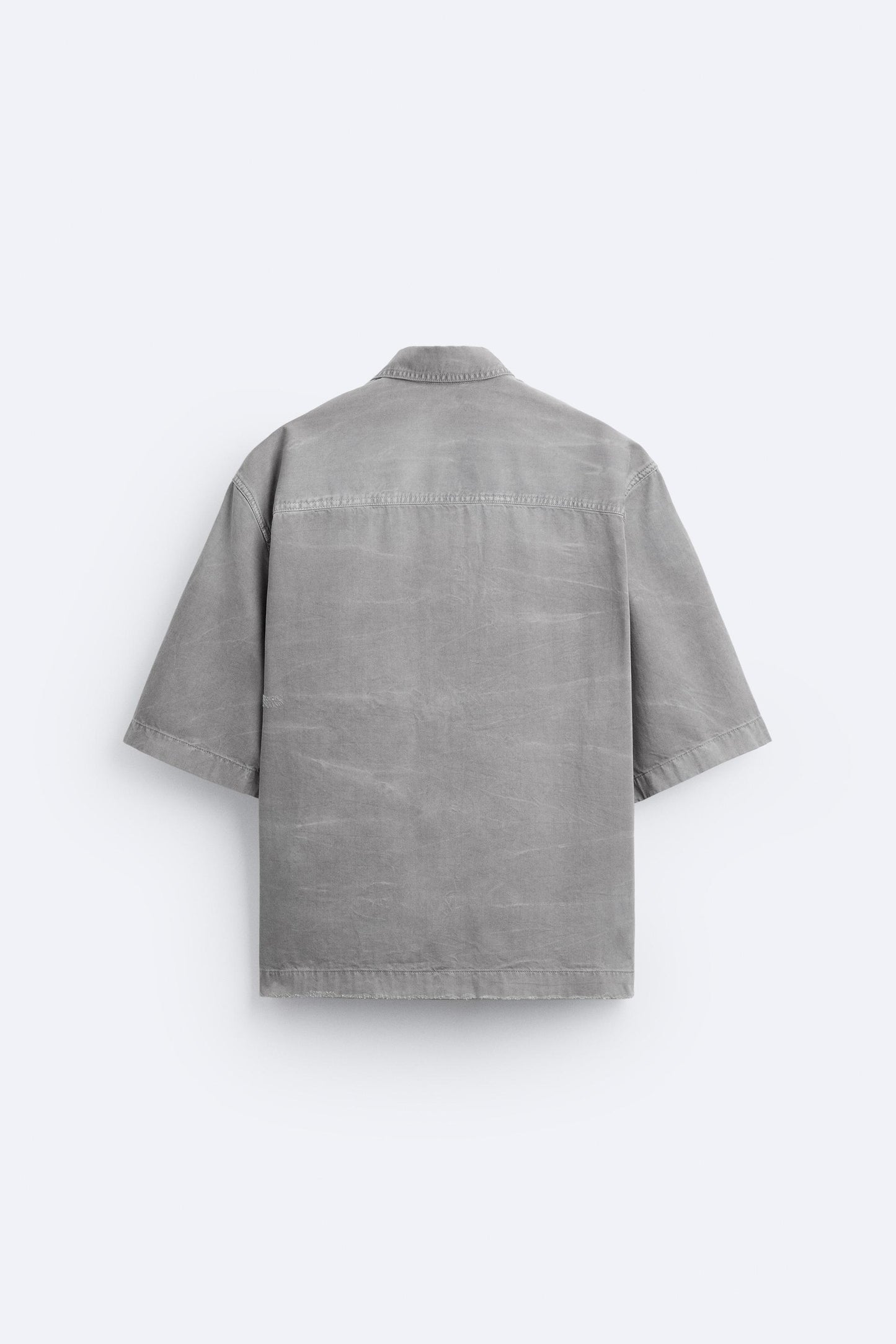 FADED GREY EMBROIDERED SHIRT