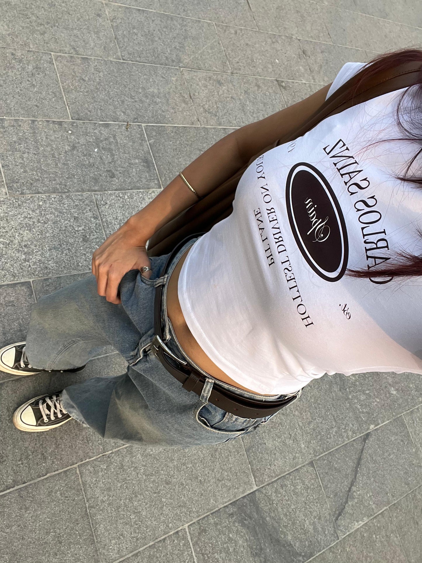 White Smooth Operator Baby Tee - Y2K Streetwear Classic Fit