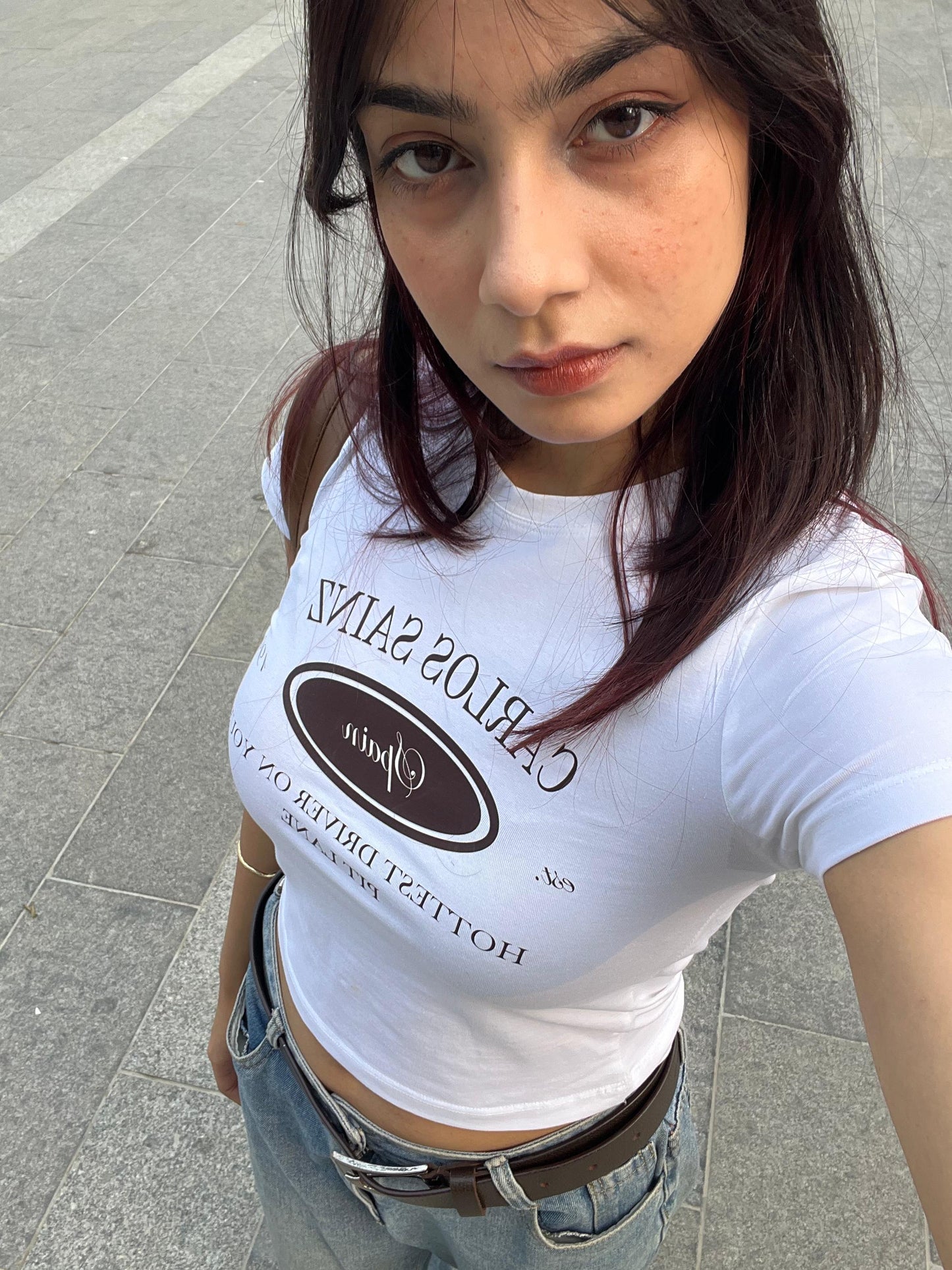 White Smooth Operator Baby Tee - Y2K Streetwear Classic Fit