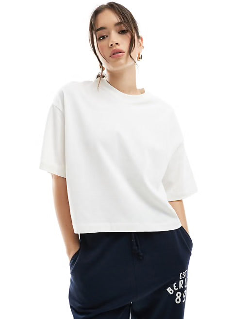 Women Oversized White T-shirt - Heavy 250 GSM Cotton