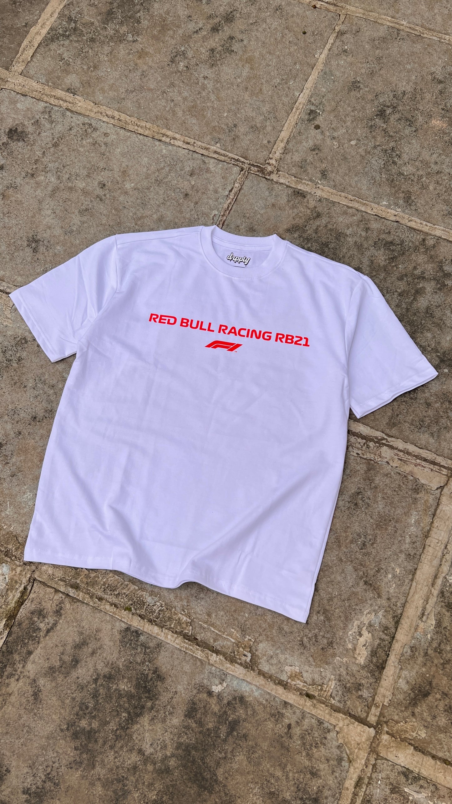 Oversized White Verstappen T-shirt - Heavy 250 GSM Cotton