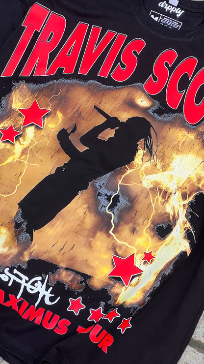Oversized Travis Scott Tour T-shirt - Heavy 250 GSM Cotton