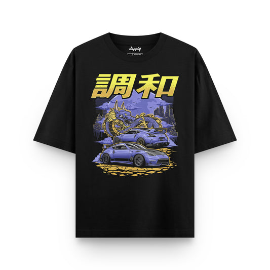 Oversized Black 350z T-shirt - 240 GSM 100% Cotton
