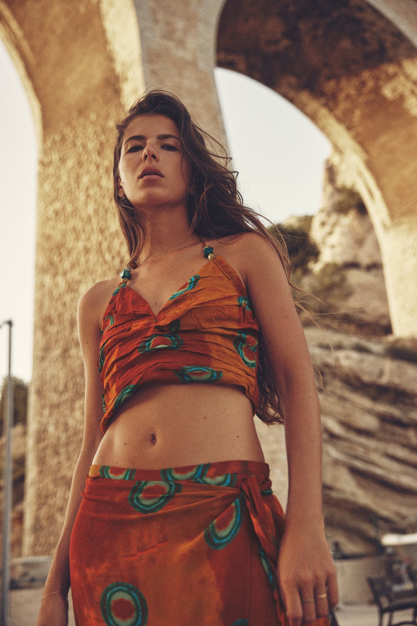 Women Printed Crop Top