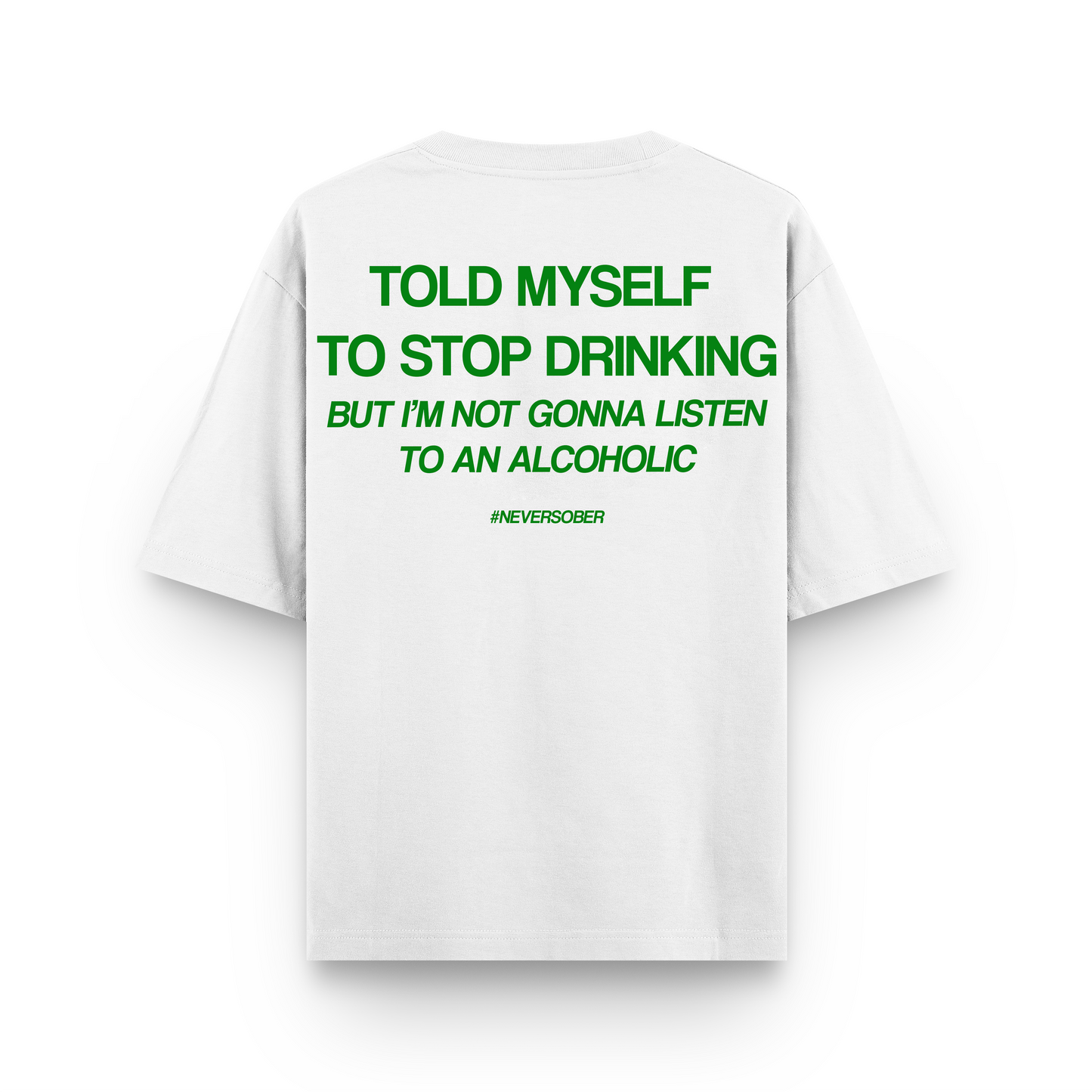 Oversized White Statement T-shirt - Heavy 250 GSM Cotton