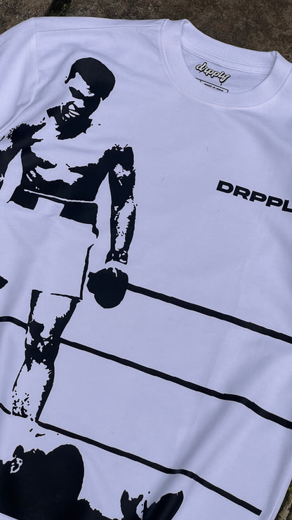 Oversized Muhammad Ali Drpply B/W T-shirt - Heavy 250 GSM Cotton