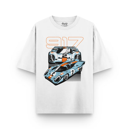 Oversized Porsche 917 T-shirt - Heavy 250 GSM Cotton