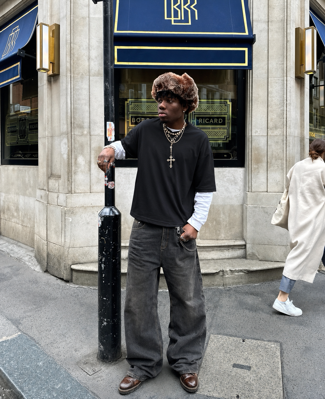 Oversized Attached Sleeves Tee