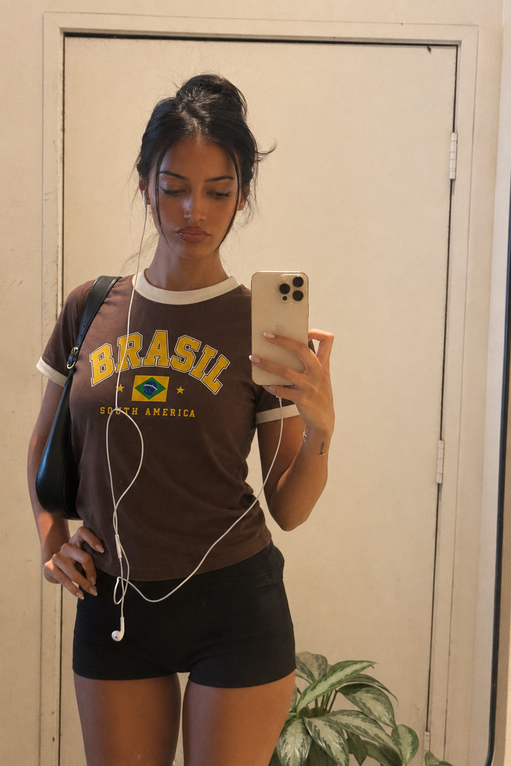 Women Brazil Ringer Tee